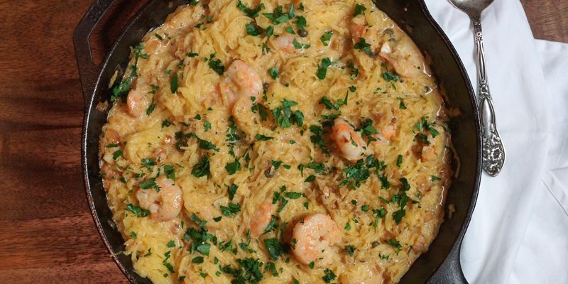 SHRIMP SCAMPI w/ SPAGHETTI SQUASH