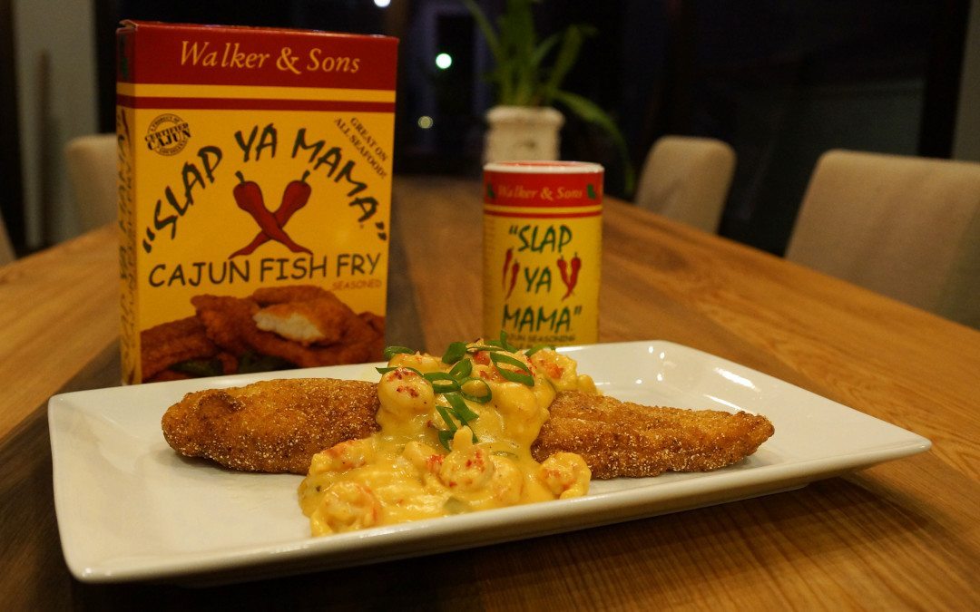 Fried Catfish Topped With A Crawfish Au Gratin Sauce