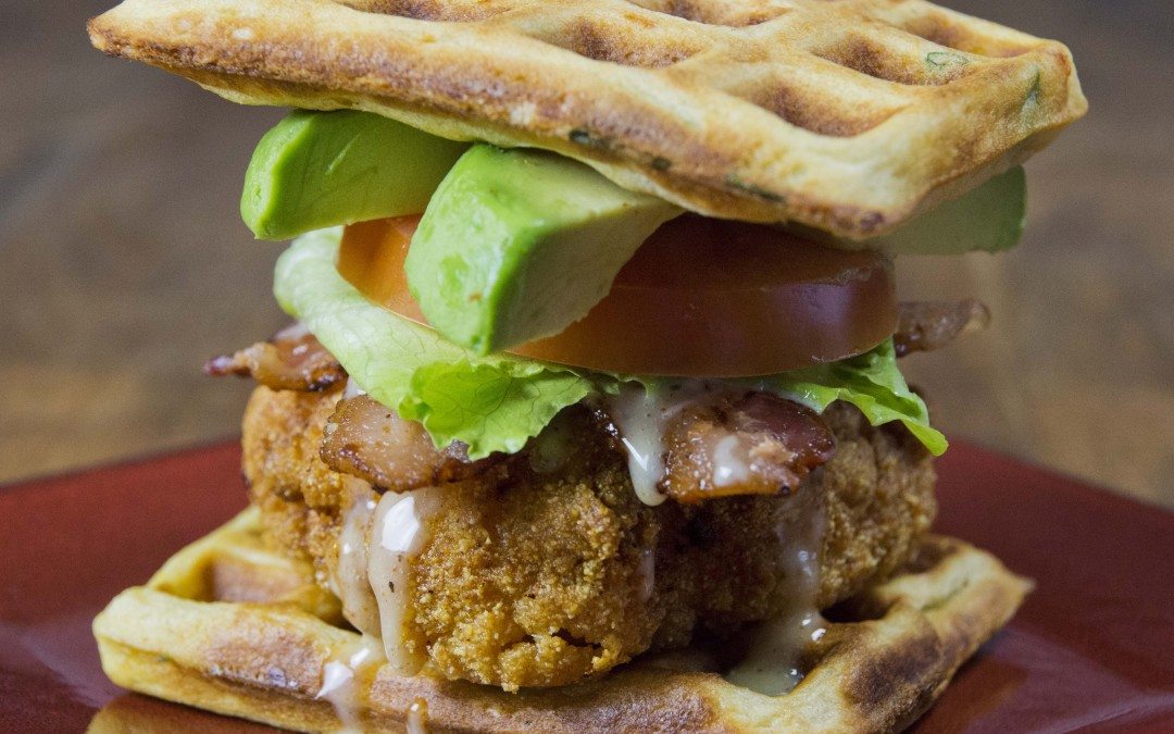 Fried Chicken & Waffles Sandwich