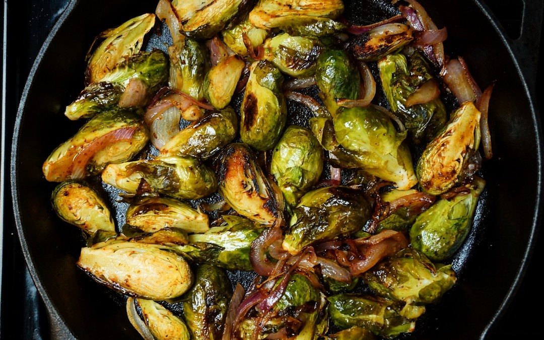 Roasted Brussels Sprouts w/ a Balsamic Creole Honey Mustard